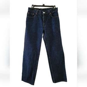 Vintage Levi's 555 Denim Blue Jeans Made In USA Guys Fit Low Rise Womens Size 10